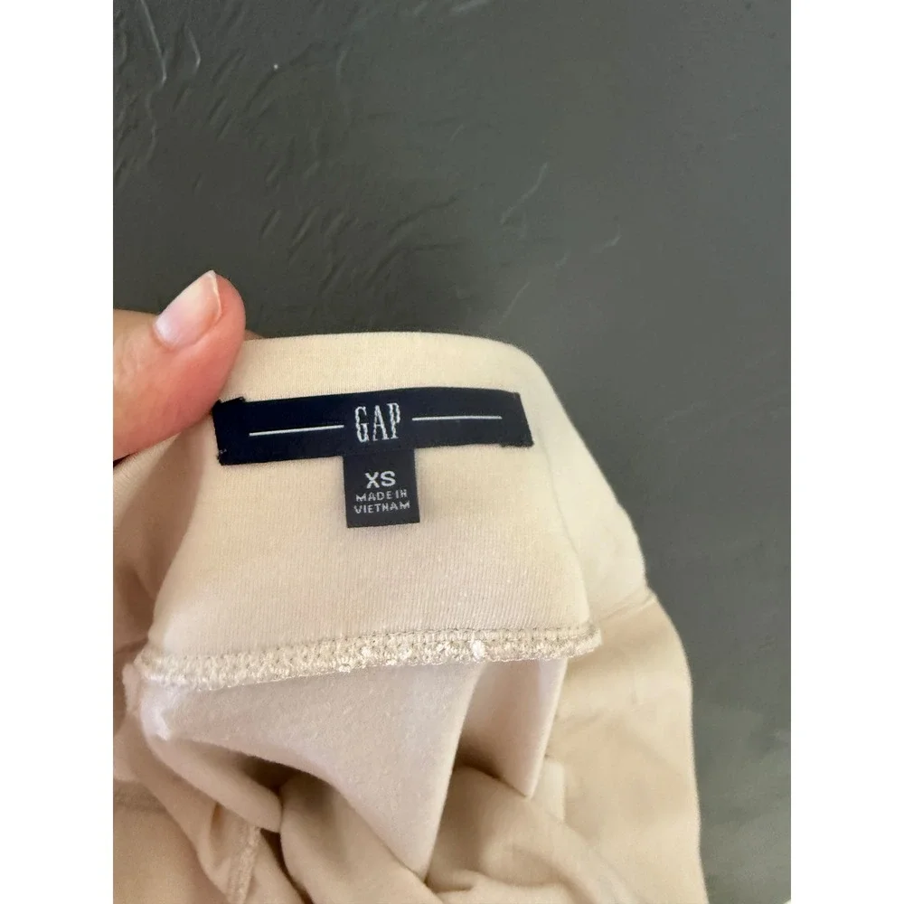 GAP Womens XS Blush Pink Feminine Tie Waist A-Line Mini‎ Skirt Jersey Knit